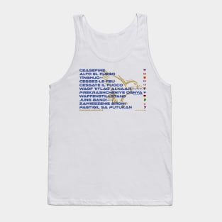 CEASEFIRE: Say ¿Qué? Top Ten Spoken (Capital District NY) (Falcons) Tank Top